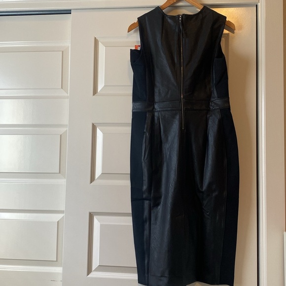 Spanx, Leather-Like Combo Fitted Dress NWT - Picture 9 of 10